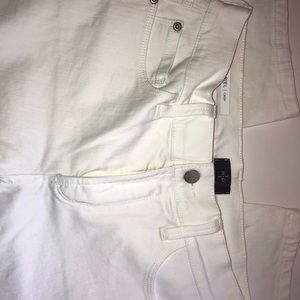 NYDJ white crop wide leg jeans